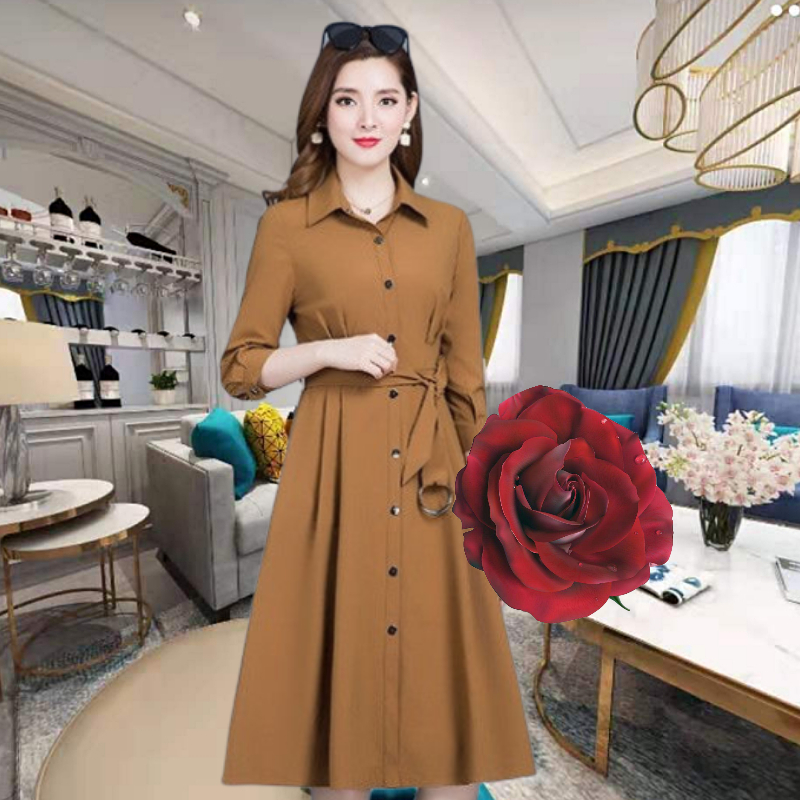 Áo gió nữ chất lượng tốt phần dài 2019 áo khoác mới cho nữ khí chất giảm béo 8033 # - Trench Coat áo khoác nữ form rộng
