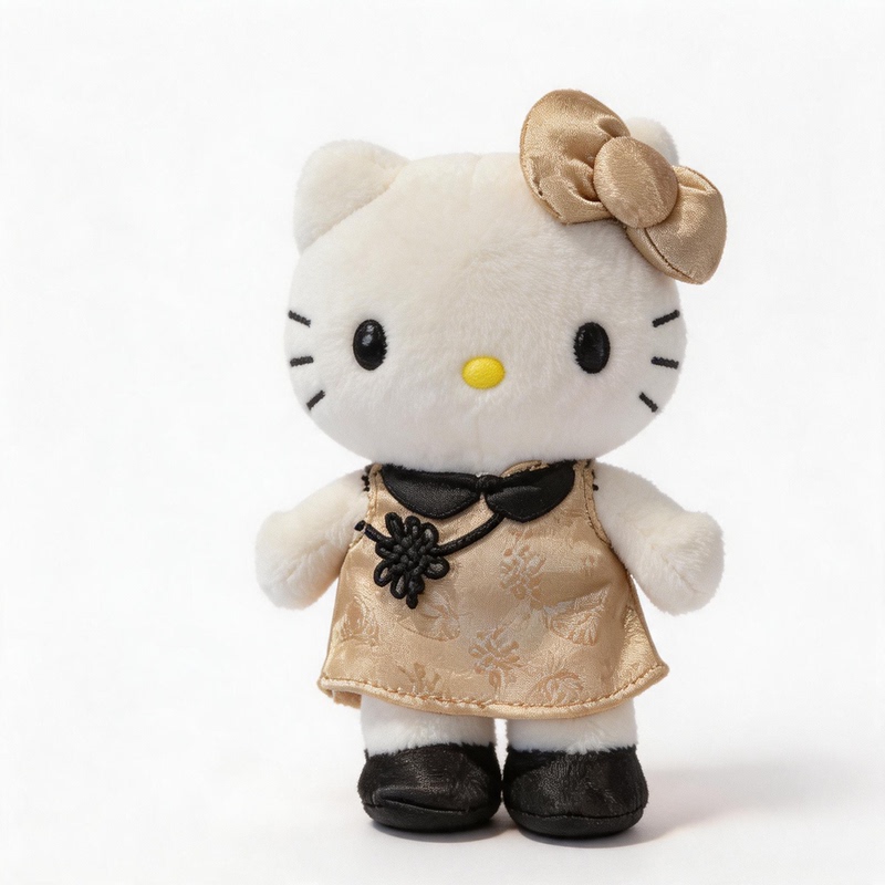 Japanese Authentic Shikoshima Limited Edition Vintage Cheongsam Kitty Bag Pendant Plush Toy Keychain Gift