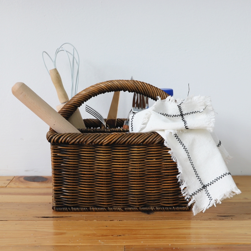 Rattan BASKETS American Rattan Seiko basket remote control storage tableware basket desktop storage box