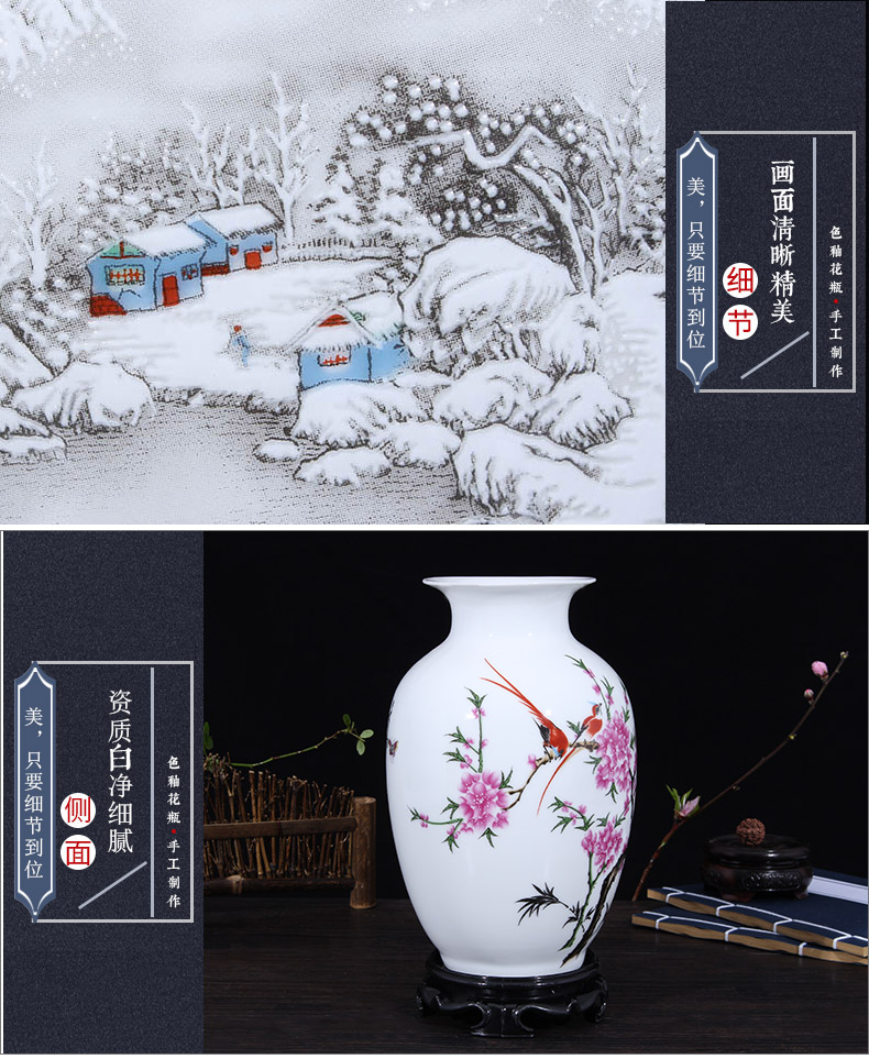 Furnishing articles household act the role ofing is tasted sitting room of I and contracted creative ceramic dry flower art flower arranging Chinese office desktop vase