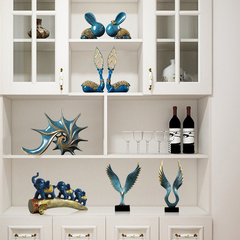 Creative European decoration Home decoration Arts and crafts Living room wine cabinet TV cabinet Office desk entrance decoration