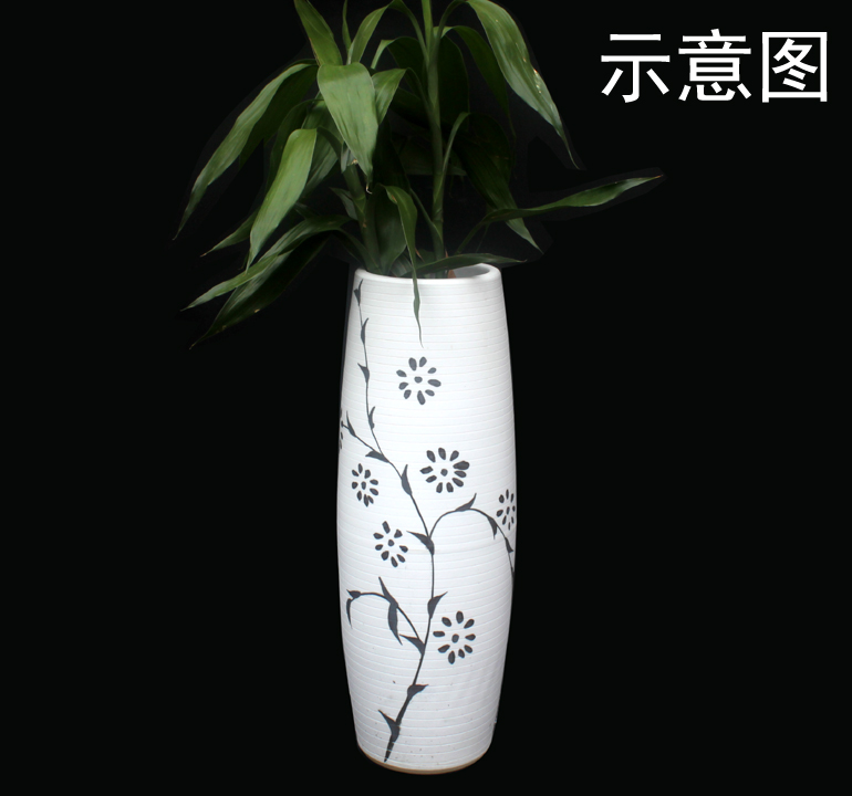 Jingdezhen ceramics vase furnishing articles contracted home sitting room be born big lucky bamboo flower vase decorations