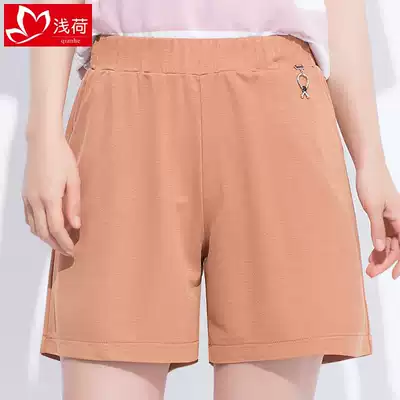 Summer thin middle-aged mother pants high waist wear elastic suit five-point shorts middle-aged and elderly women's pants casual