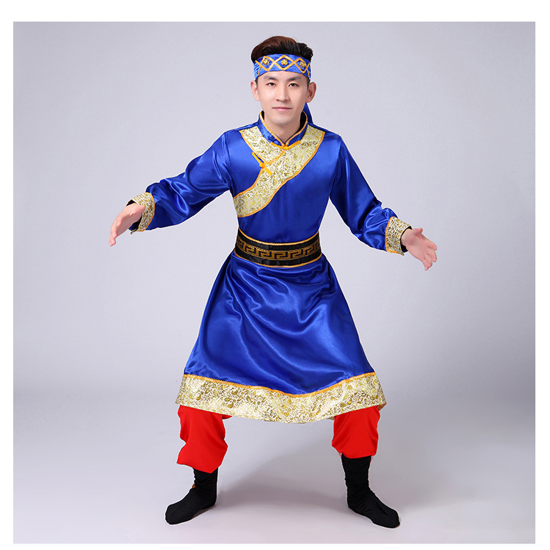 Trang phục múa Mông Cổ trang phục Trang phục Mông Cổ đũa quần áo biểu diễn quần áo quần áo thiểu số quần áo nam đấu vật những kiểu đồ bộ may đẹp