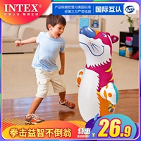 INTEX Надувная большая неваляшка для спортзала, боксерская интеллектуальная игрушка, раннее развитие