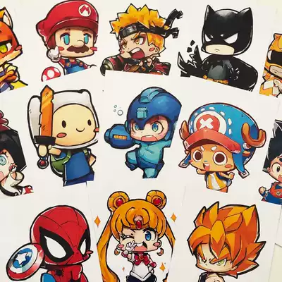 Animation copy card junior children creative painting introductory men and women's macabre watercolor art practice card