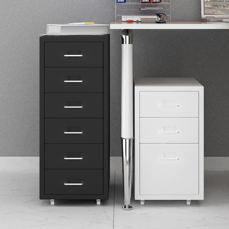 Office file cabinet Iron low cabinet Under the financial desk data certificate cabinet Household mobile storage storage small cabinet