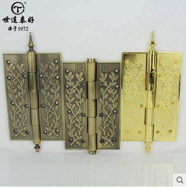 American pure copper hinge wooden door bearing increasing hinge American style European style large number 8 inch full copper hinge hinge