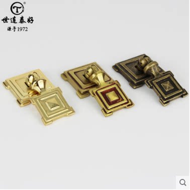 American pure copper handle cabinet door overall cabinet wardrobe shoe cabinet drawers European style Chinese antique American full copper HK124