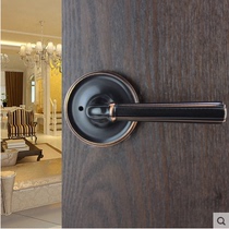 American copper lock American black handle lock room door lock bathroom lock toilet door lock channel lock LP0190