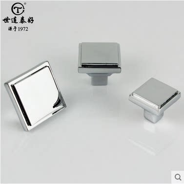 American pure copper Jane approx. bright chrome silver square handle cabinet wardrobe cabinet wardrobe drawers New Chinese antique handle