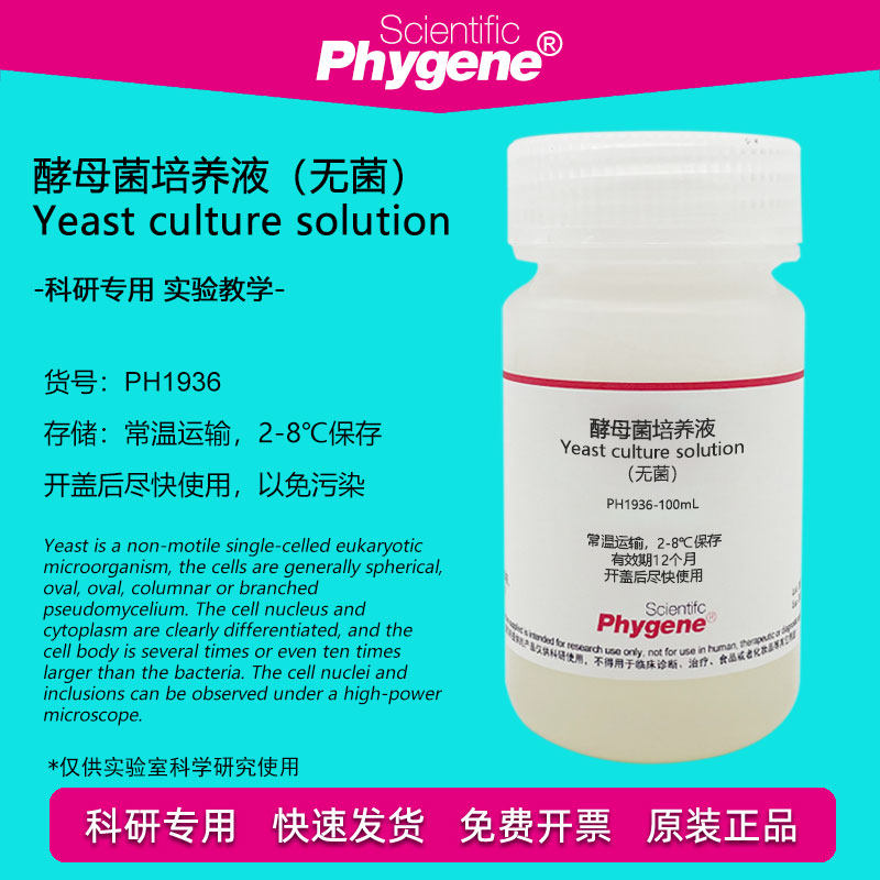 酵母菌培养液（无菌）形态观察死活鉴定 高中实验教学培训 500mL