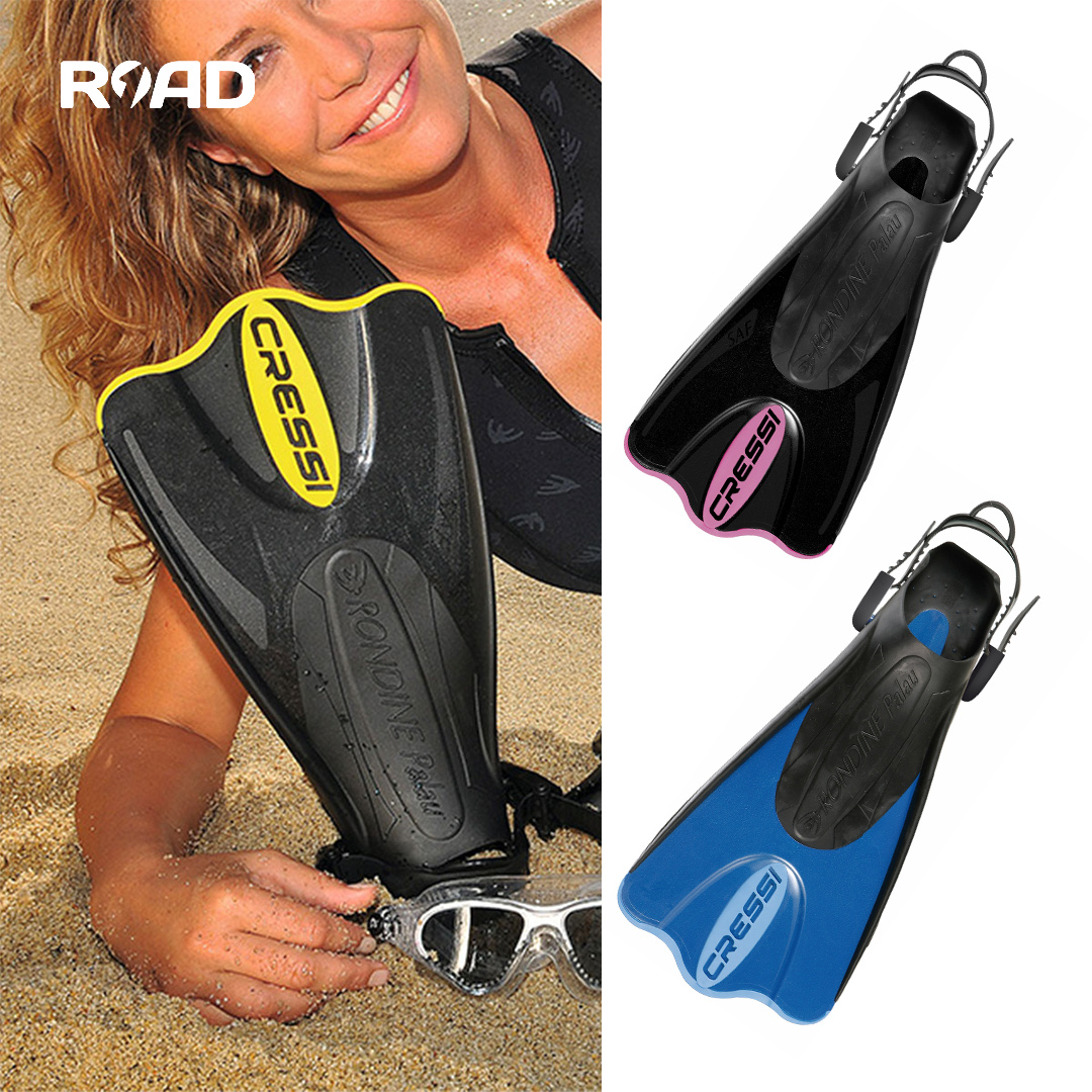 Cressi Palau Saf snorkeling swimming short footed webbed soft and adjustable frogs shoes short and easy to carry with light feet