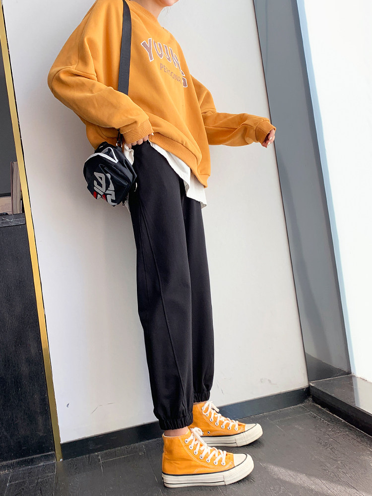 Sweatpants Women's Loose Beamed Casual Pants Spring, Autumn and Winter Look Thin Plus Velvet Thick Outer Wear 2022 New Women's Pants