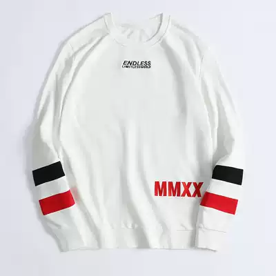 Sweater men tide new Japanese hip-hop loose ins plus fertilizer XL fat fat fat crew neck long sleeves