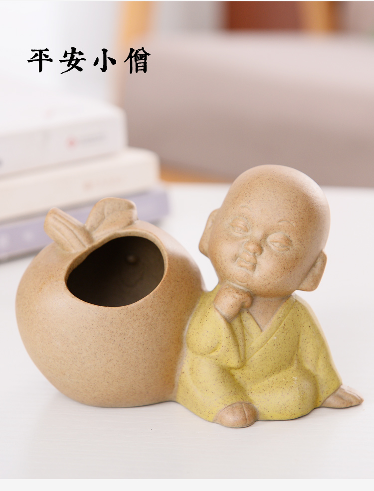 Hydroponic grass cooper contracted small zen monk vase more than other meat water raise no hole, flowerpot ceramic dry flower vase