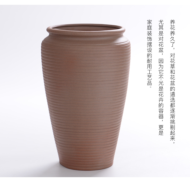 Coarse pottery ceramic vase planting restoring ancient ways is dried flowers sitting room zen flower arrangement home decoration wood, ceramic flower implement furnishing articles