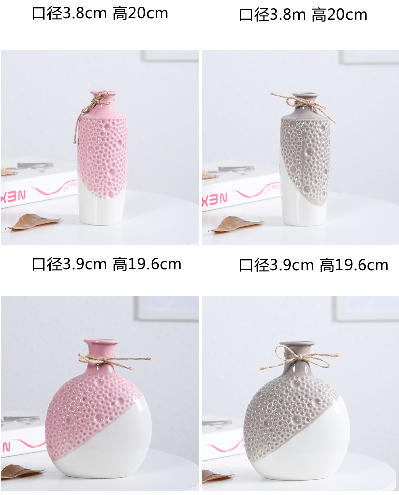 Dried flower vase without hole water raise flowerpot flower vases, ceramic flower implement all over the sky star, upholstery furnishing articles