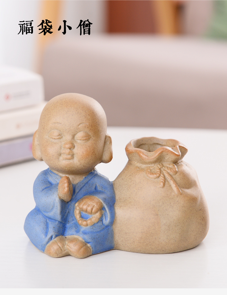 Hydroponic grass cooper contracted small zen monk vase more than other meat water raise no hole, flowerpot ceramic dry flower vase