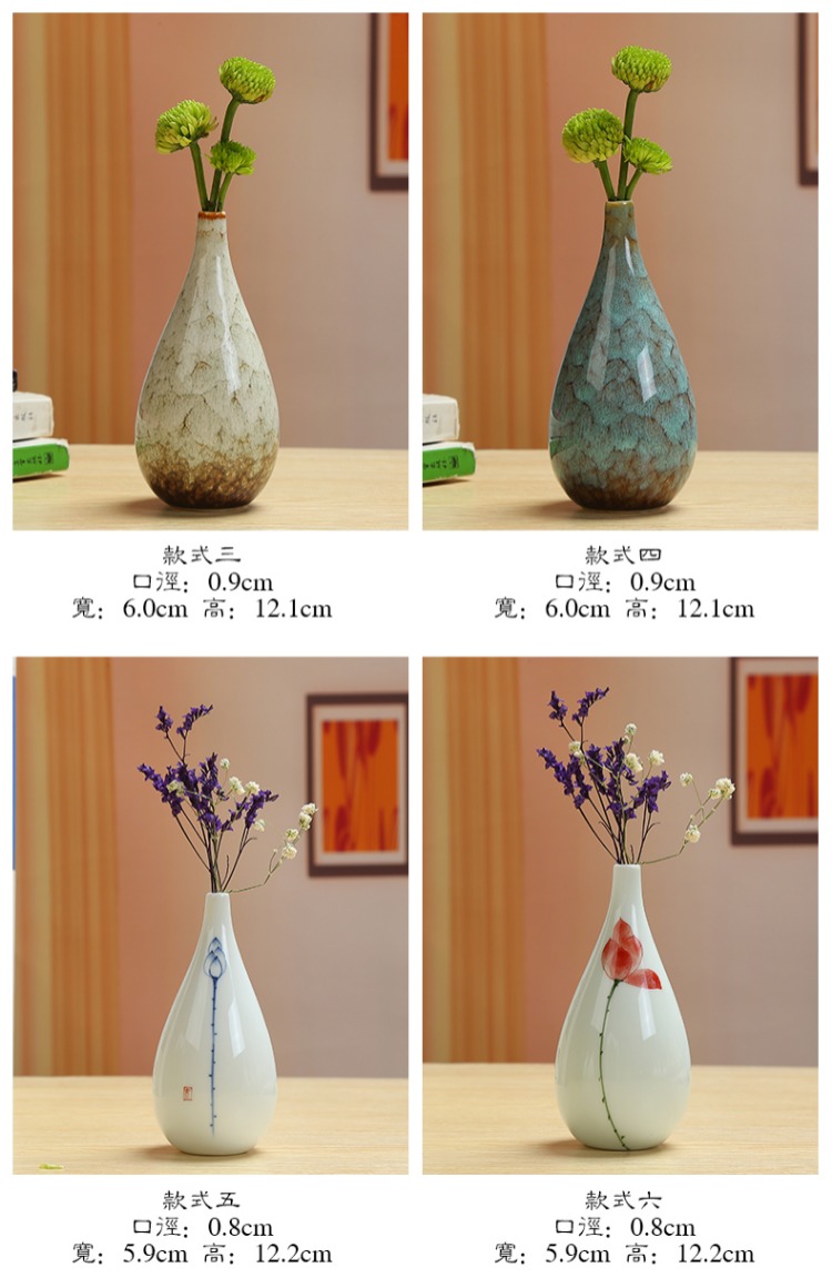 Bình hoa Gypsophila trang trí phòng khách IKEA sứ trắng nhỏ hoa tươi khô cắm hoa sáng tạo hoa gốm đơn giản hiện đại - Vase / Bồn hoa & Kệ bình gốm cắm hoa đào