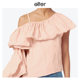 ALTER Boutique Pink One-Shoulder Ruffle Top