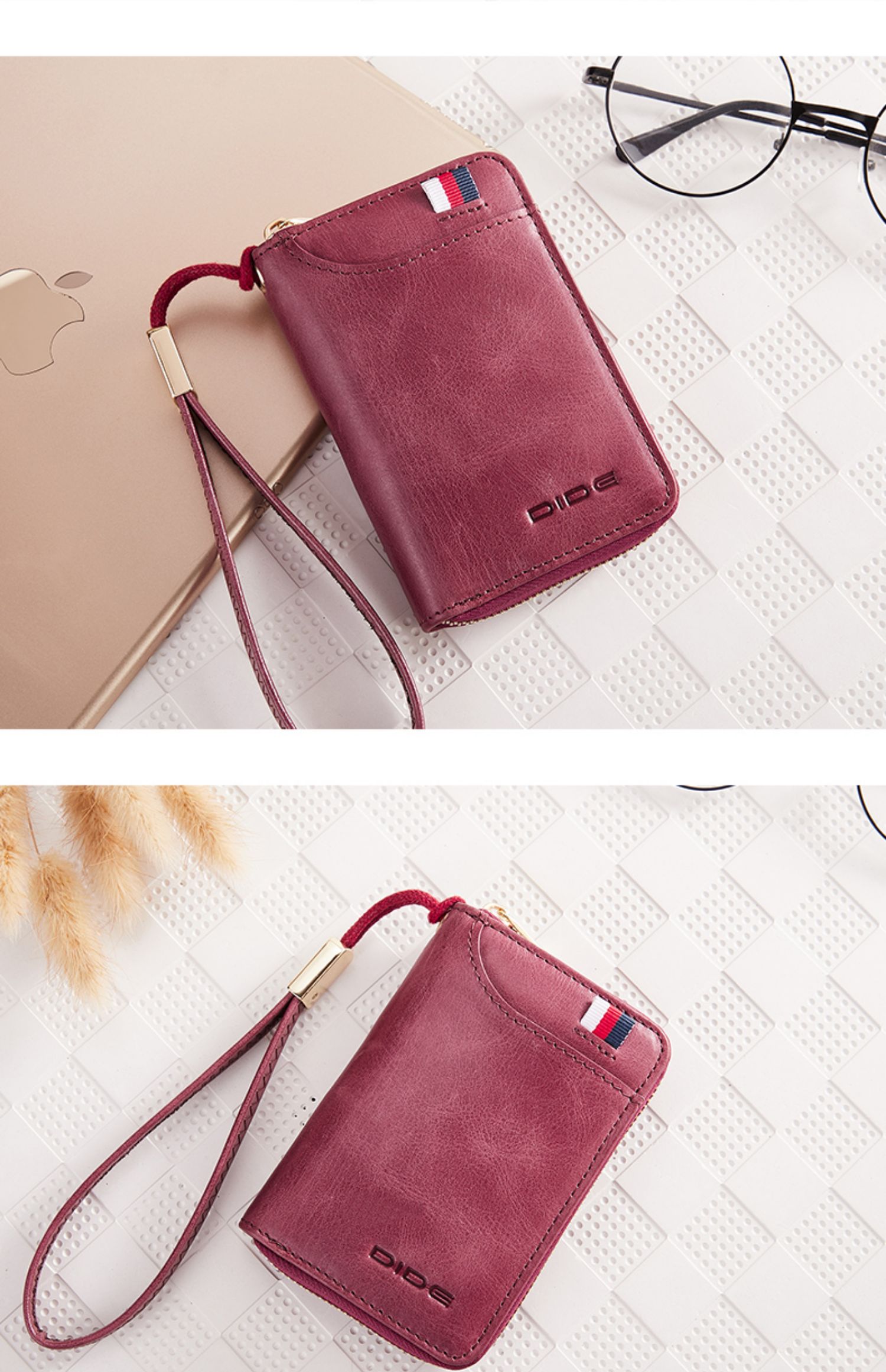 Dede new key bag nữ dây kéo da đa chức năng khóa thắt lưng túi key đa chức năng dung lượng lớn gói thẻ sáng tạo - Trường hợp chính ví nữ dễ thương
