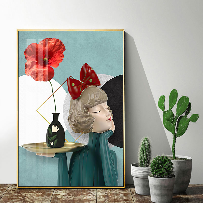 Children's House Cartoon Decoration Painting Sofa Background Wall Mural Modern Minima Male Girl Bedroom Bedside Living-room Hanging Painting