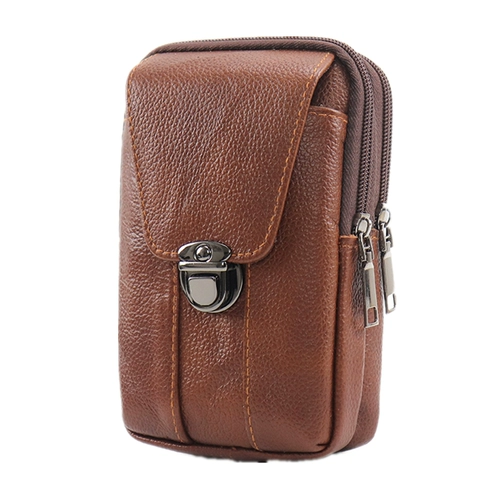 Кожаный мобильный телефон, мужская поясная сумка, ремень, универсальная маленькая небольшая сумка, 6 дюймов, из натуральной кожи