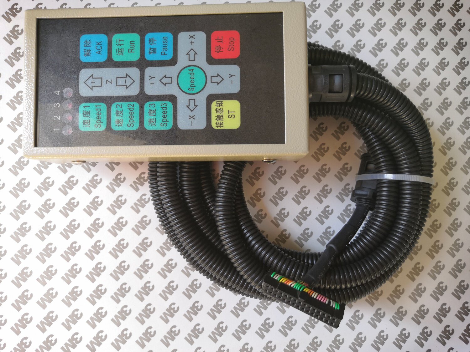 Hanchuan EDM hand control box machine tool remote control original plug and function keys Sheet metal paint shell New