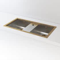 Italian imported OfficineGullo handmade copper 80cm kitchen double sink dishwashing sink sink