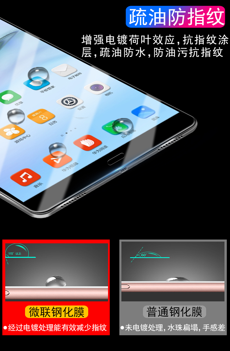 Huawei phim thép M5 tablet trẻ phiên bản 10,8 m3 / 8.4-inch độ toàn màn hình chống chống xanh Huawei m5pro 10.1 / 8.4 / 8.0 inch bah-w09 phim kính bảo vệ chỉ m3 - Phụ kiện máy tính bảng bao da ipad mini 2