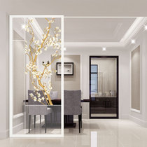 Modern European style simple glass screen partition wall living room porch decoration bedroom home light luxury small apartment
