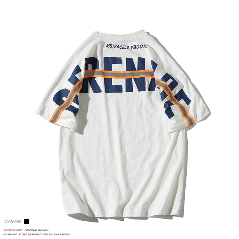 Reflective short sleeve T-shirt for men Tide Signs Big Code Beating Bottom Jersey Ins Loose Hip Hop Fat Sub Casual Half Sleeve Men Dress-Taobao