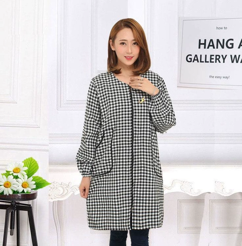 Модный хлопковый фартук, юбка, летний кардиган, лонгслив, длинный нагрудник