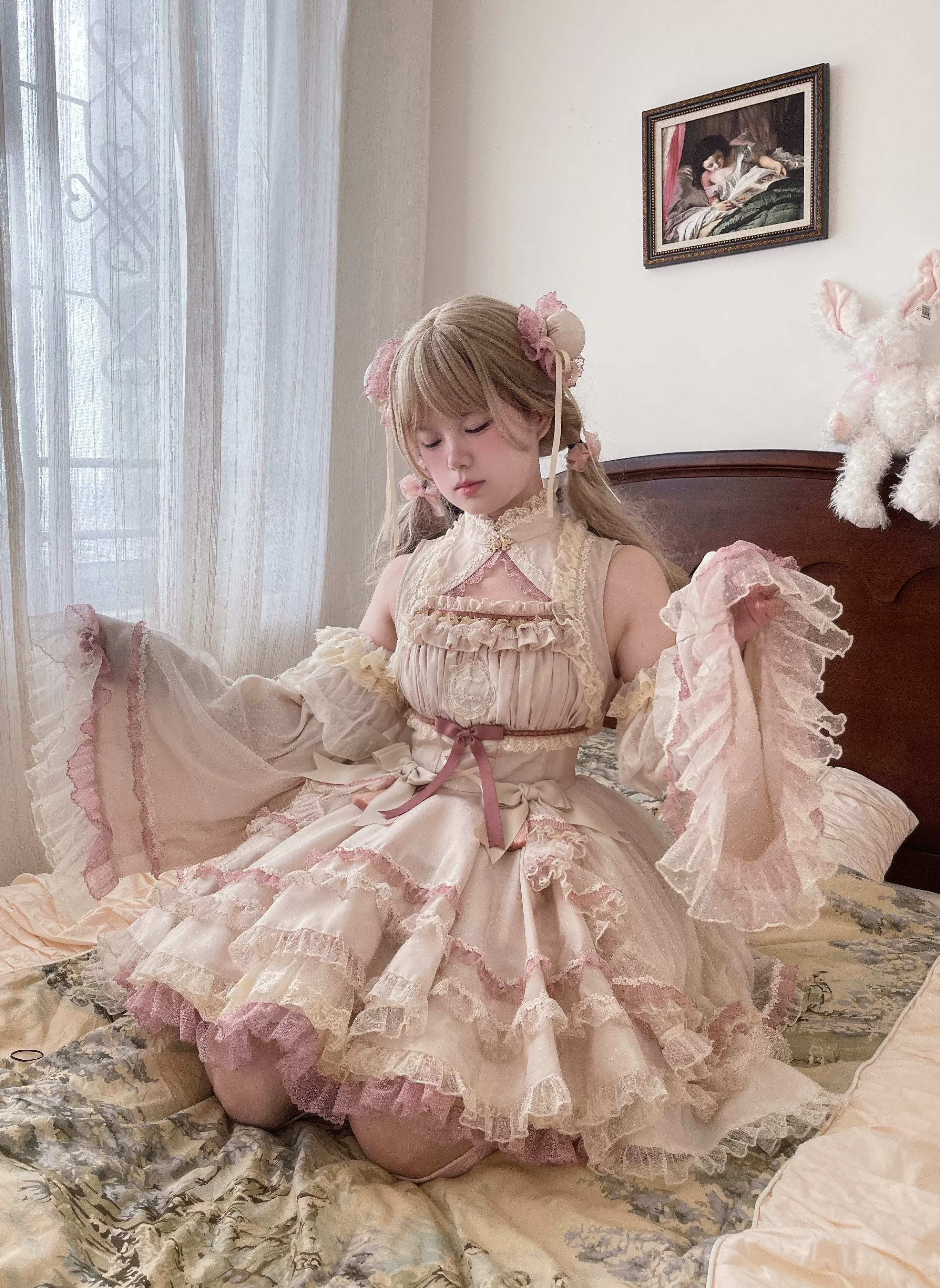 *Spot drops*Mihua Man Yunyun китайский ветер короткий рукав OP без рукавов JSK оригинальный дизайн Lolita