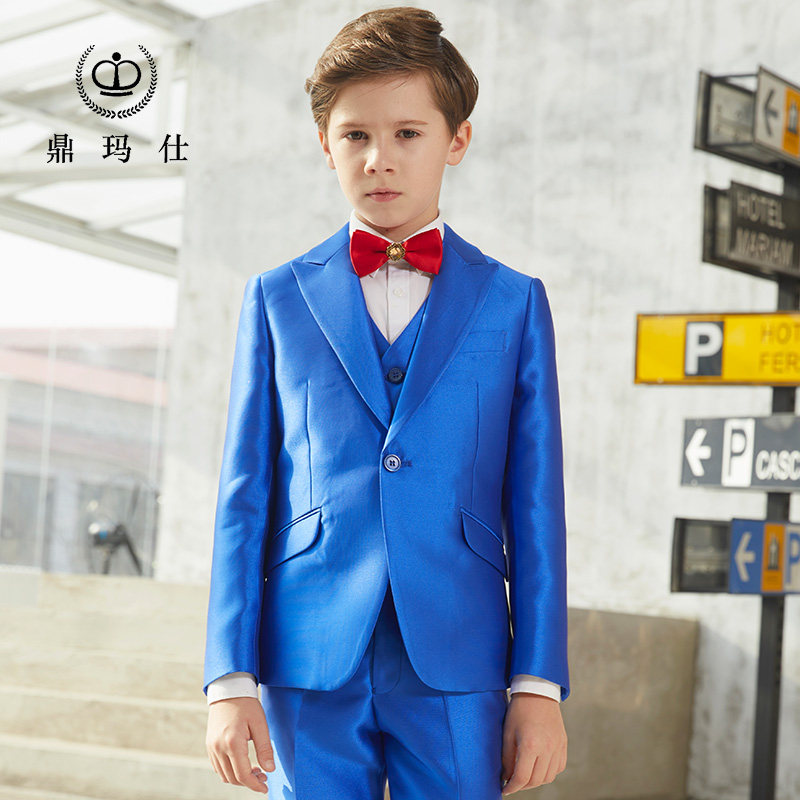 Flower boy dress children's suit handsome British suit Korean casual small suit show catwalk coat autumn