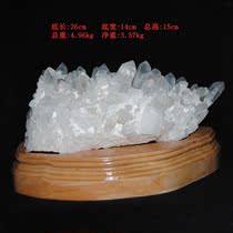 Natural white crystal cluster original stone ore specimen stone large ornaments town house evil evil protection safe table table ornaments 69