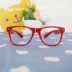 Vintage phong cách Anh lớn màu đỏ không có ống kính gọng kính lớn cho nam và nữ mắt kính nữ Kính đeo mắt kính