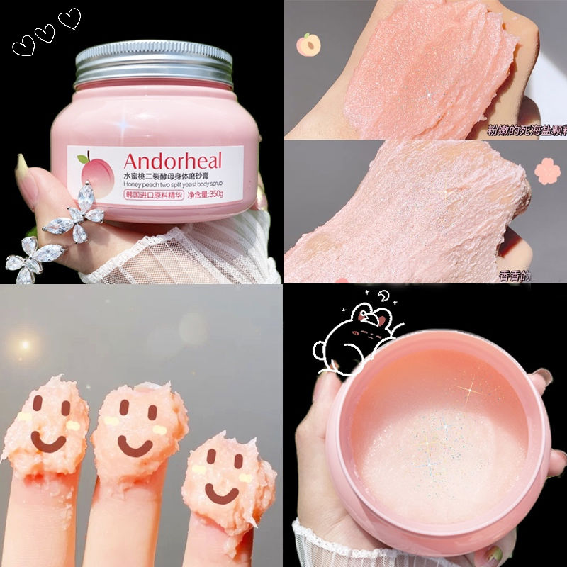 Peach Flavored Body Scrub Exfoliating Chicken Skin Exfoliating Whitening Bath Body Partial Exfoliating Ice Cream Hands