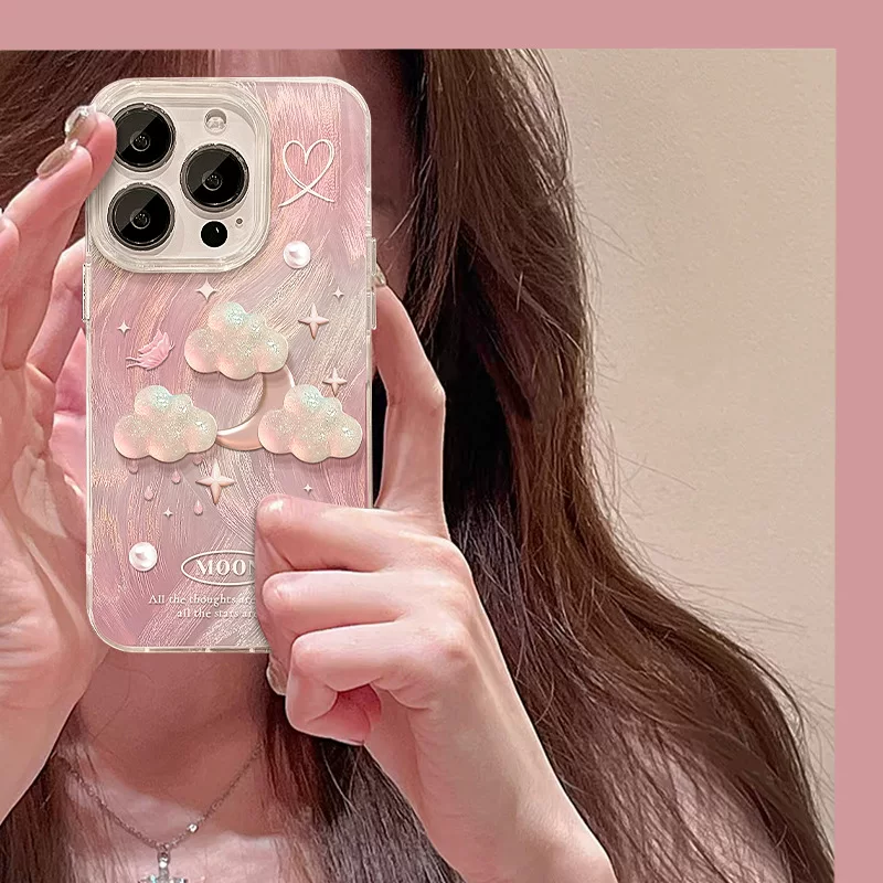 Apple, совместимый iPhone 15, трехмерный фуксия чехол для телефона, iPhone, 14 месяц, 13promax