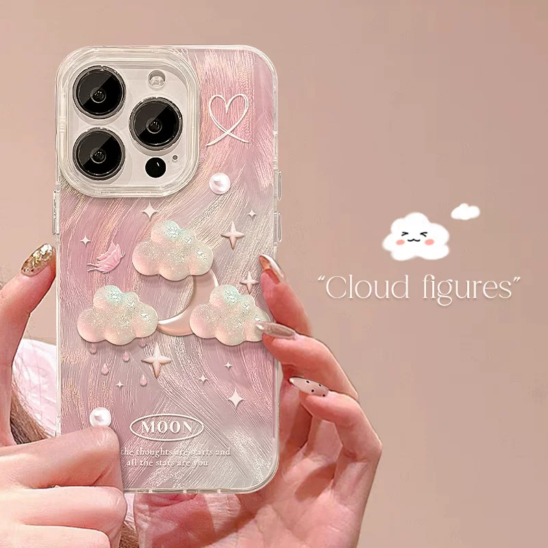 Apple, совместимый iPhone 15, трехмерный фуксия чехол для телефона, iPhone, 14 месяц, 13promax