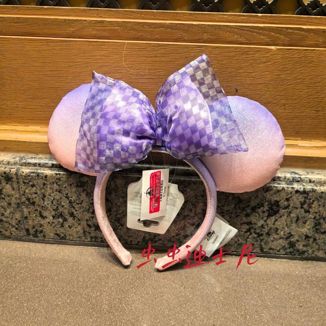 Shanghai Disney Domestic Purchasing Agent Spring Mickey and Minnie Colorful Purple Park Outfit Headband Hairband