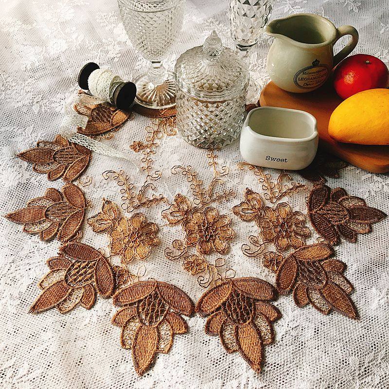 European-style pastoral net yarn rope embroidery lace tablecloth table pad tray pad fruit tray tea tray cover gray cover towel cover cloth coffee coaster