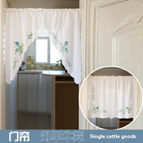 Throw Sale Promotion Foreign Trade Export American Countryside Fields Garden Pure Cotton Handprinted Embroidered Curtain Partition Semi-Curtain Door Curtain