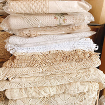 According to the weight of selling foreign trade European-style pastoral cotton handmade crochet tablecloth table flag placemato coaster pillow case Miscellaneous