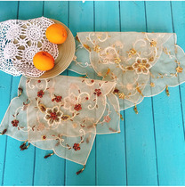 Special price foreign trade tail single European style fields light extravagant handmade nail beads embroidered double layer dining cushion tea tray cushion decorative table cloth