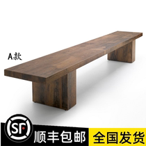 Nordic solid wood bench long bench bench designer stool benches Bench Swap Shoes bench Bench Tail Bench Personality Casual Stool
