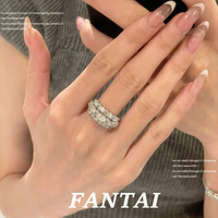 FANTAI micro-set zircon diamond ring for women light luxury niche exquisite noble cold index finger ring accessories ring