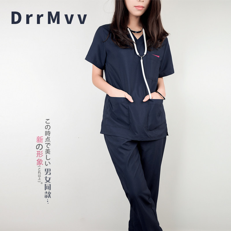 Light Imitation Hand-washing Short Sleeve Doctor Nurse Two Style Brush Hand Suit Surgery Suit for men and women Oral dental work clothes