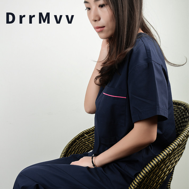Korean version Handwashing short sleeves Pure cotton Surgery The doctor Dental Oral Female Isolation Coat Brushed Hand Beautician workwear